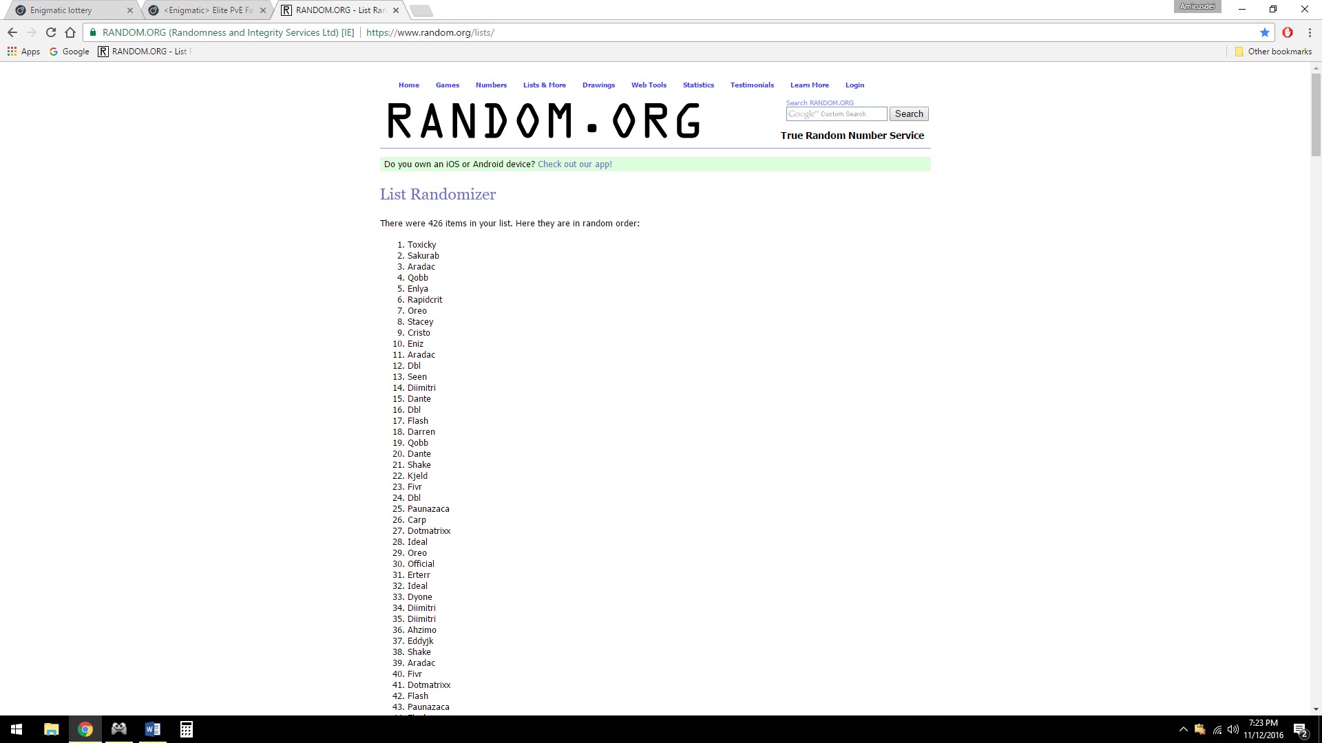 Name:  Lottery results.jpg
Views: 539
Size:  137.1 KB
